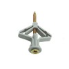50Pcs Plasterboard Wall Plugs & Screws, 8mm Expansion Tube Plastic