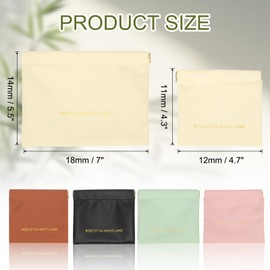 uxcell 2pcs Small Makeup Bag for Purse, PU Portable Pocket Cosmetic Bag Self-closing Organizer Pouch for Coin Change Cards Key, White