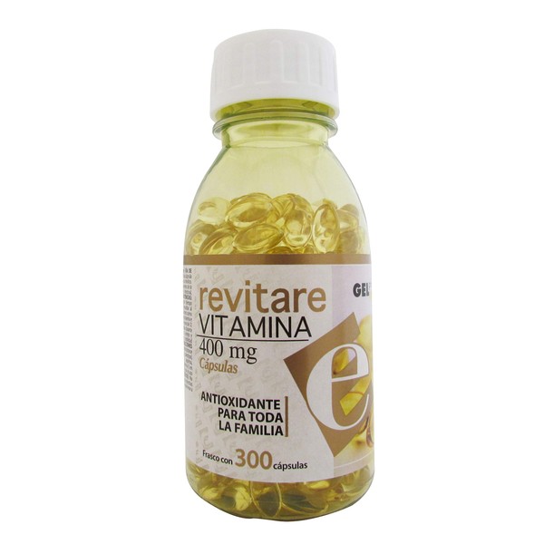 Revitare - Vitamina E Con 300 Cápsulas, 400 mg
