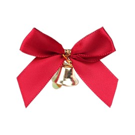 Anevous Pack of 30 Christmas Bows with Bells, Christmas Tree Decoration Bow, Christmas Decoration Bow for Christmas Wreath, Party, Christmas Tree, Crafts, Birthday, Wedding, Red