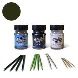 ScratchesHappen Exact-Match Touch Up Paint Kit - Sarge Green (PGG) for Jeep - Preferred (Paint + Clear Coat + Primer)