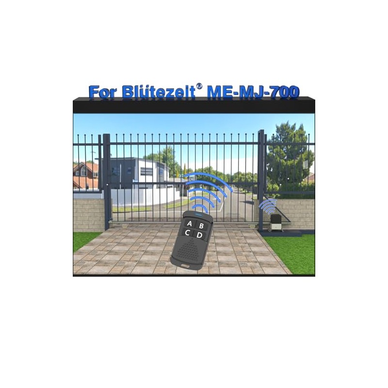 Blütezeit 4-Button Remote Control for Automatic Sliding Gate Opener –