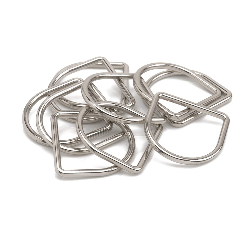 Trimming Shop 10 Pcs 25mm Welded Metal D-Ring Clasps Durable