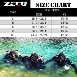 ZCCO Thermal Neoprene Diving Hood Underwater Diving Snorkelling Surfing Winter Swimming Spearfishing (H3-2XL)