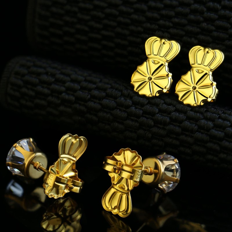 Earring Backs for Droopy Ears, KMEOSCH Earring Lifters Secure Push