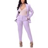 Women's 2 Piece Outfit Deep V Long Sleeve Solid Color