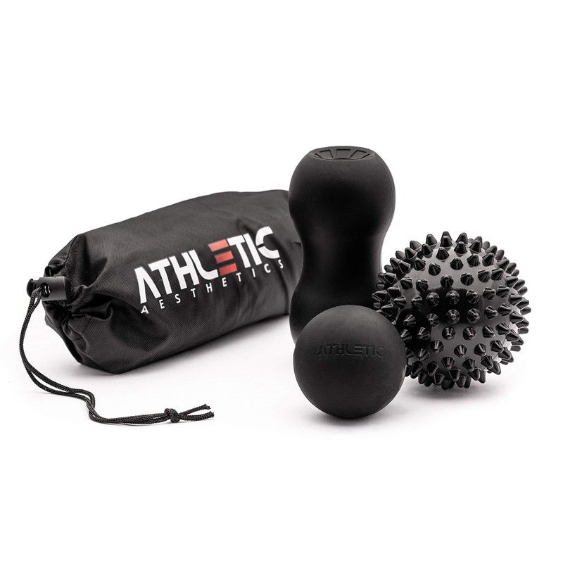 ATHLETIC AESTHETICS Premium Massage Ball Set - Fascia Ball/Duo Ball/Hedgehog