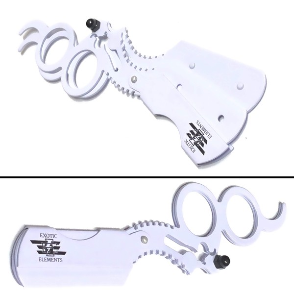 White Two Finger Insert Double Edge Straight Edge Shaving Razor