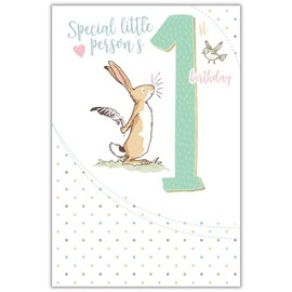 Danilo Promotions LTD 1st Birthday Card, 1st Birthday Card, Guess How Much I Love You Card, 1st Birthday Card, Guess How Much I Love You Card