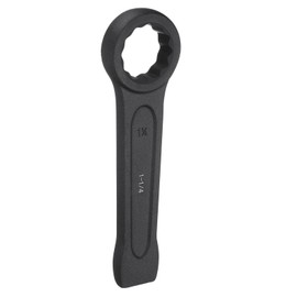 HARFINGTON Striking Wrench 1-1/4" 12-Point Flat Strike Wrench Slogging Ring Spanner Straight Handle Box End Striking Wrenches