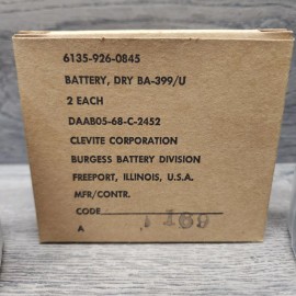 Clevite Burgess Vintage Clevite Burgess Dry Cell Battery BA-399/U Military Transmitter Vietnam