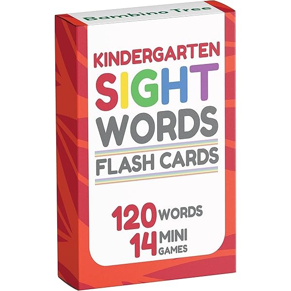 Sight Words Flash Cards Kindergarten - 120 High Frequency Words
