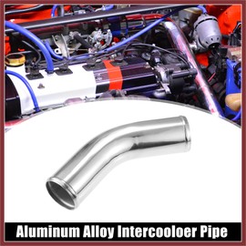 HEROFFIX 70mm 2.75" OD 4" 100mm Leg Length Universal Car Aluminum Alloy Tube Intercooler Pipe 45 Degree Bend Elbow Air Intake Joiners Tubing - Pack of 2 Replace Parts