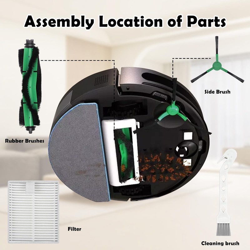 Spofan Accessory Replacement for iRobot Roomba Combo Essential Vacuum and