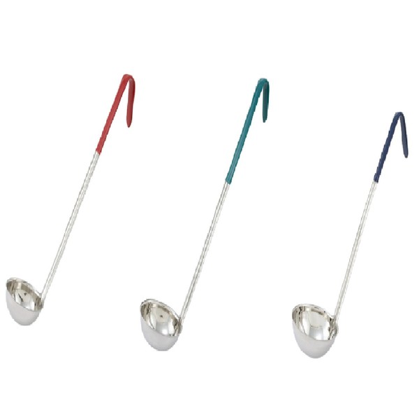 Culinary Depot Color Coded Stainless Steel Serving Ladles 3-Piece Set