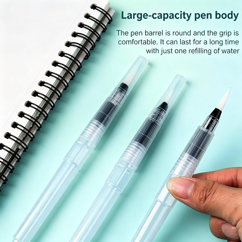 6 Pcs Watercolour Brush Pens Set, Professional Water Paint Brush
