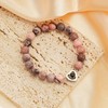 SIXFOX Natural Stone Bead Bracelet Trendy Butterfly/Heart/Cross Charm Bracelet Graduation