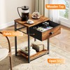 Furologee Nightstands Set of 2, Night Stand with Fabric Drawer