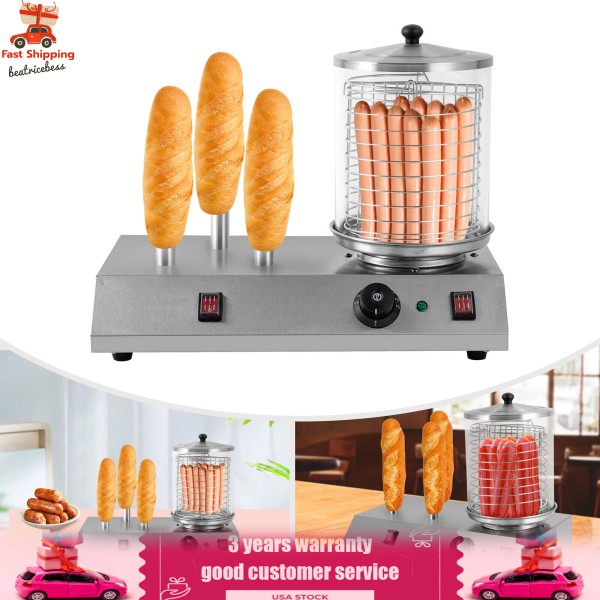 Electric Home Commercial Hot Dog Machine, Bun Warmer Machine -
