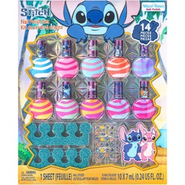 Stitch Esmalte Swirl 10 pzas al Agua Fácil de Quitar Glitter