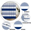 Navy Striped Shower Curtain Modern Abstract Geometric Stripes Blue White