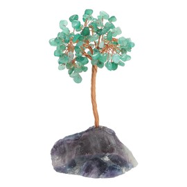 PATIKIL Crystal Tree Gifts for Women, Handcrafted Tree of Life Tree Natural Stones for Wealth and Luck Home Office Decor Birthday Gifts for Mom & Dad, Green