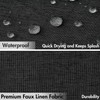 MIULEE 84" Long Scalloped Shower Curtain Linen Textured with 12