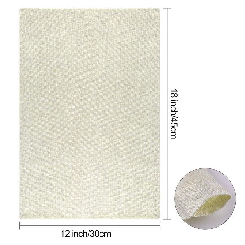 PLULON 4 Pcs Blank Garden Flags Burlap Garden Flag Yard
