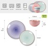 Selamica Ceramic 12-Pieces Dinnerware Sets, Scratch Resistant Plates and Bowls