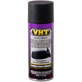 VHT Hood, Bumper & Trim Spray Paint – Black, Satin - 11 Oz. Aerosol Can, 6-Pack
