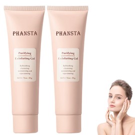 2Pcs Purifying Exfoliating Gel,Gentle Exfoliating Gel for Face, Facial Exfoliator Cleanser for All Skin,Cleans Dirt & Oils