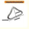 Abiphop 20PCS Trampoline Triangle Buckle Stainless Steel Triangle Ring Buckle