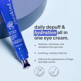 Cocokind- Crema revitalizante para ojos de, deshincha y reduce líneas finas y arrugas, crema para una piel más firme y luminosa