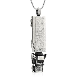 AIWENXI Urn Necklace for Ashes for Men Truck Cremation Jewelry Adults Stainless Steel 18 Wheeler Semi Truck Keepsake Urn Pendant Ashes Memorial Necklaces Jewelry Locket Gifts, Stainless Steel, No