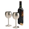 RSVP Endurance Stainless Steel Wine Glass, Set of 2