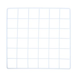 YOKIVE Iron Wire Grid Panel, Decorative Panels Board | Photo Pictures Display Holders Hanging Frame for Home Office (White, 12"x12")