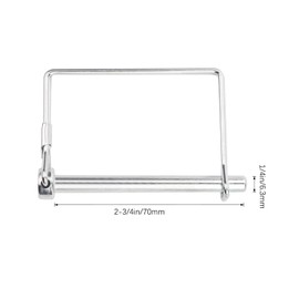 4 Pack Trailer Hitch Pin 1/4x2-3/4 Inch, Zinc Coated Carbon Steel, Heavy Duty Safety Lock Pin for Boat, RV, Utility Trailers, Rust-Resistant Small Safety Towing Pins