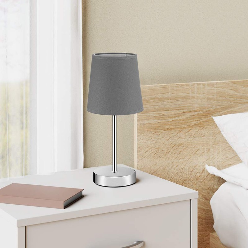 Monzana® Bedside Table Lamp Anthracite Table Lamp Height 32 cm