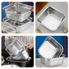 Cabilock Kitchen Colander Stainless Steel Fine Mesh Strainer Bowl Square