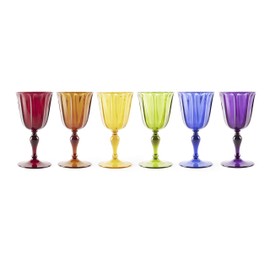 Excelsa Set of 6 Stemware Country Colour Multi-Coloured