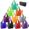 BeeGreen Reusable-Grocery-Bags-Foldable-Machine-Washable-Reusable-Shopping-Bags-Bulk Colorful 10 Pack 50LBS Extra Large Folding Reusable