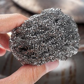 VERALY.MX Set 4 Fibras Metálicas Espiral para Lavar Trastes Cocina Esponja Acero Inoxidable para Lavar Trastes Platos Limpieza del Hogar Larga Duracion Paquete