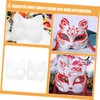 jojofuny 4Pcs DIY Blank Paper Masks for Crafts Unpainted Animal