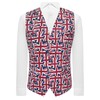 King & Priory Union Jack Flag Waistcoat , Red /