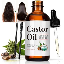 SADOWAY Aceite de Ricino Orgánico para Cabello Seco y Maltratado, Cabello Visiblemente Más Suave, Brillante y Saludable, Cuidado para Pestañas, Cejas y Piel Crecimiento del Cabello Esencial de Aromaterapia Rosemary Oil Uso Difusore