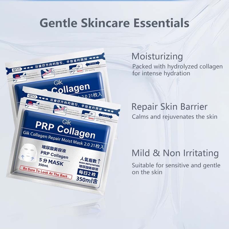 GIK PRP Collagen Face Mask 21pcs - Repair Hydrating Moisturizing
