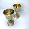 Morcomart Brilliant Brass Beverage Chalice Goblet 10oz Communion Cup Ritual