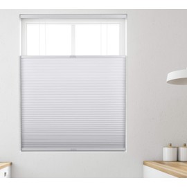 Arlo Blinds White Light Filtering Top Down Bottom Up Deluxe Cordless Cellular Shades - Size: 29" W x 60" H, Cordless Honeycomb Blinds