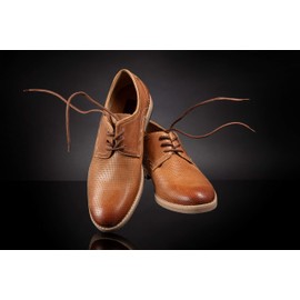 Kaps Waxed Thick Shoelaces 100% Natural Cotton Waxed Surface Shoelaces for All Shoe Types Available in Four Lengths 60-120cm, 76 - Brown