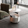 VERFARM Coffee Table with Storage, Round Center Table for Living